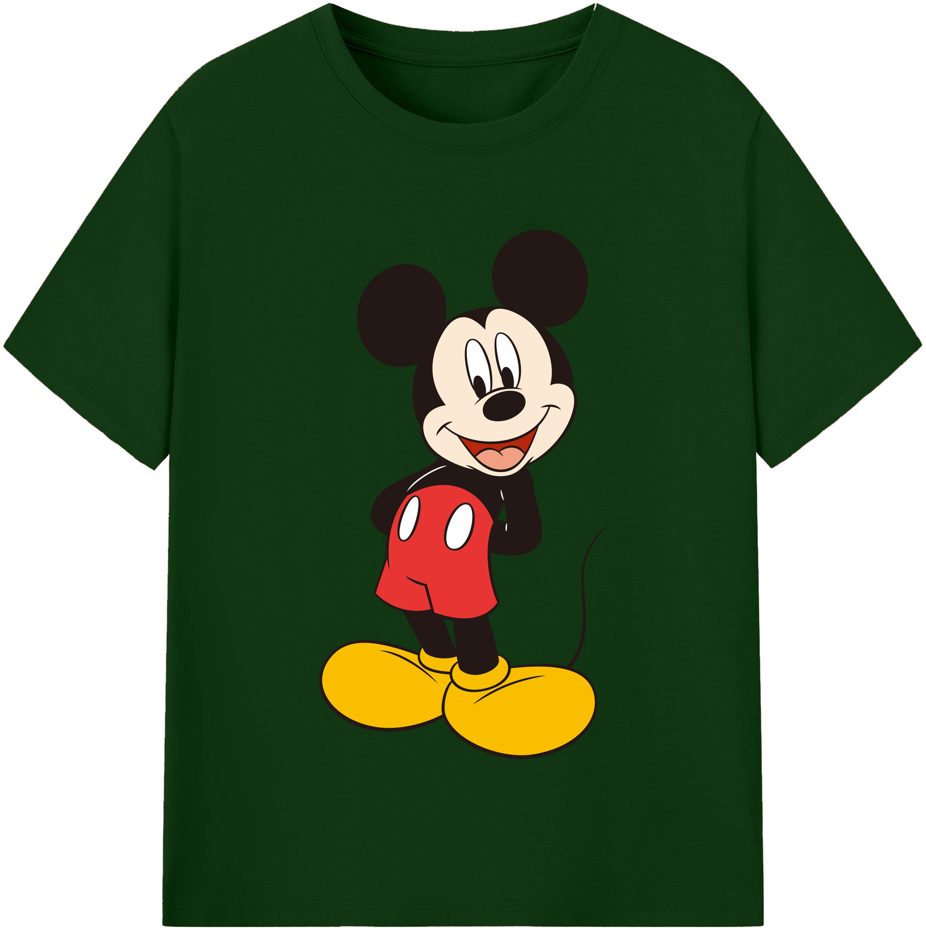（画像用） ミッキーマウス Mickey Mouse 綿100％半袖Tシャツ（フロントプリント）